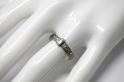 Outlander Celtic Style Dragon Scale Pattern 925 Sterling Silver Band by Salish Sea Inspirations - image2